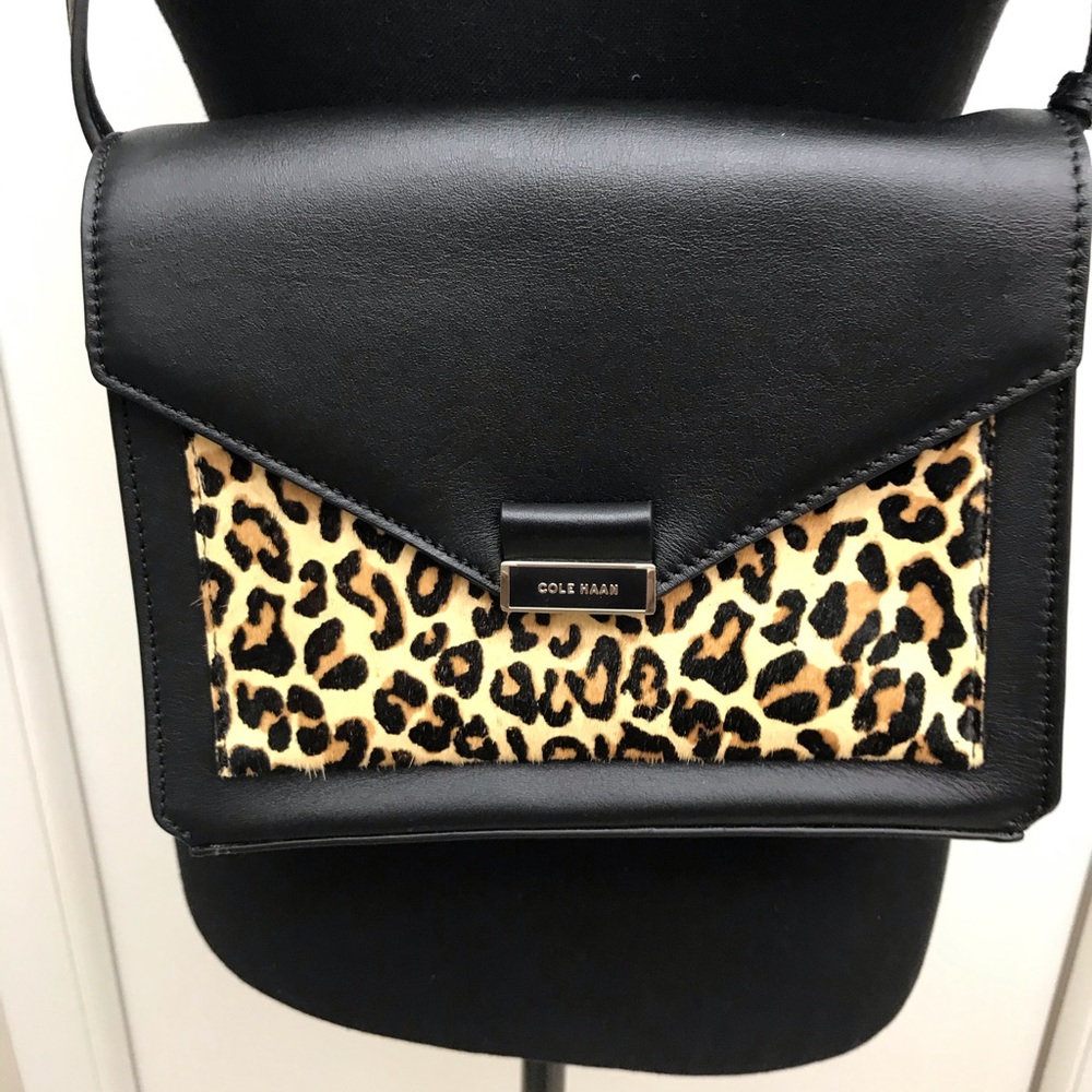 Cole Haan Leopard Print Shoulder Bag Purse